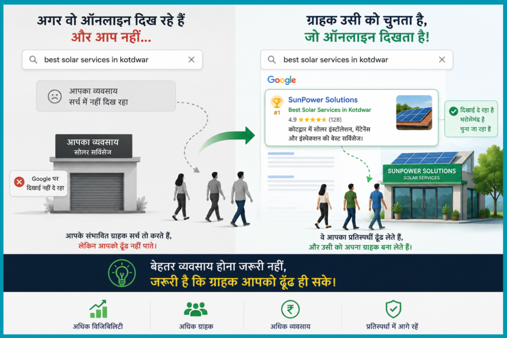 Local business not appearing in Google search while competitors in Kotdwar attract customers through better online visibility and SEO