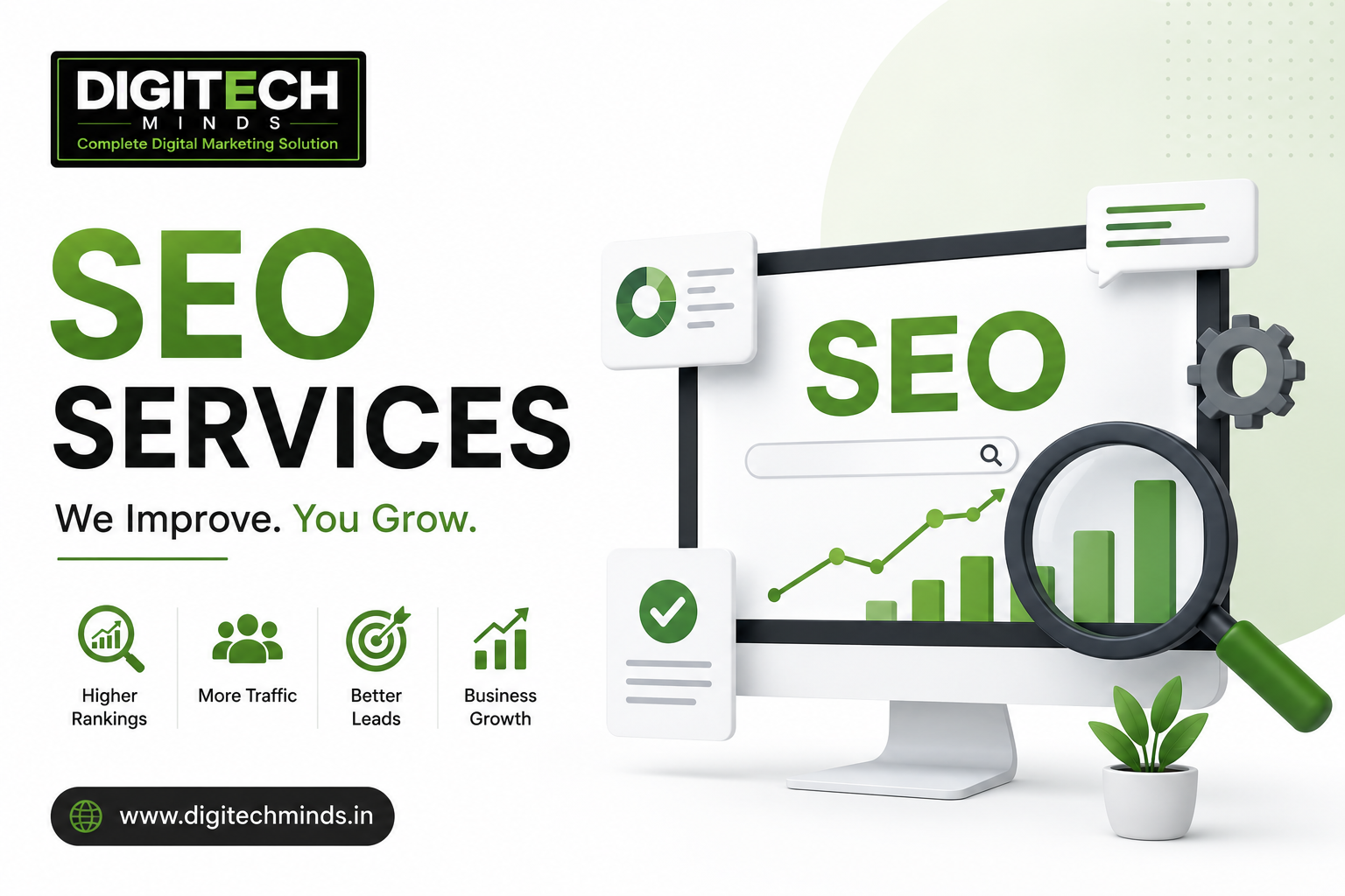 SEO services in Kotdwar by Digitech Minds helping local businesses increase online visibility, website traffic, and customer leads