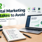**Image Alt Text:** `12 digital marketing mistakes to avoid for better online growth, including SEO, social media marketing, content marketing, paid ads, and analytics.`