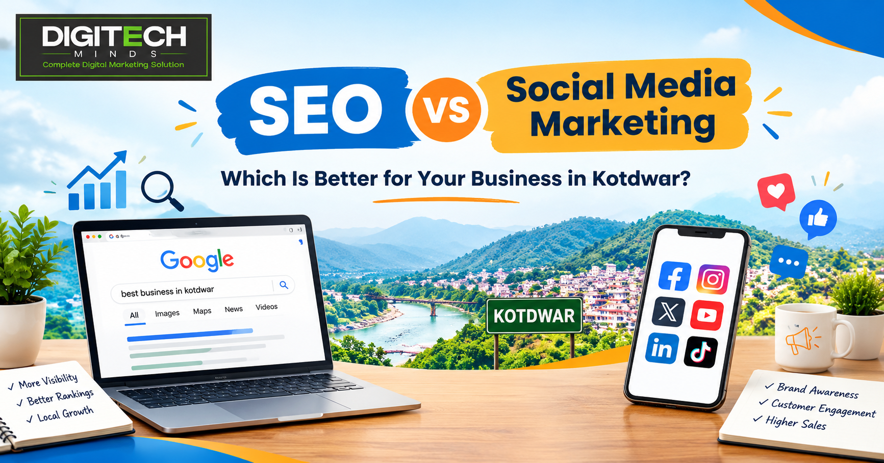 SEO vs Social Media Marketing in Kotdwar: The Growth Battle